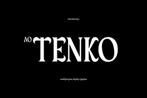AO Tenko - Display Typeface
