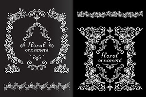 Ornamental Frame And Vector Brash