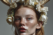 Fashion Woman with Deer Horns, a Person Photo by KaramfilaS (Thumbnail 2 of 4)