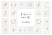 Botanical hand drawn elements, an Outline Icon by mayrum (Thumbnail 1 of 10)