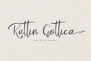 Rattin Gotica Elegant Script Font, a Script Font by NTC Graphic (Thumbnail 1 of 9)