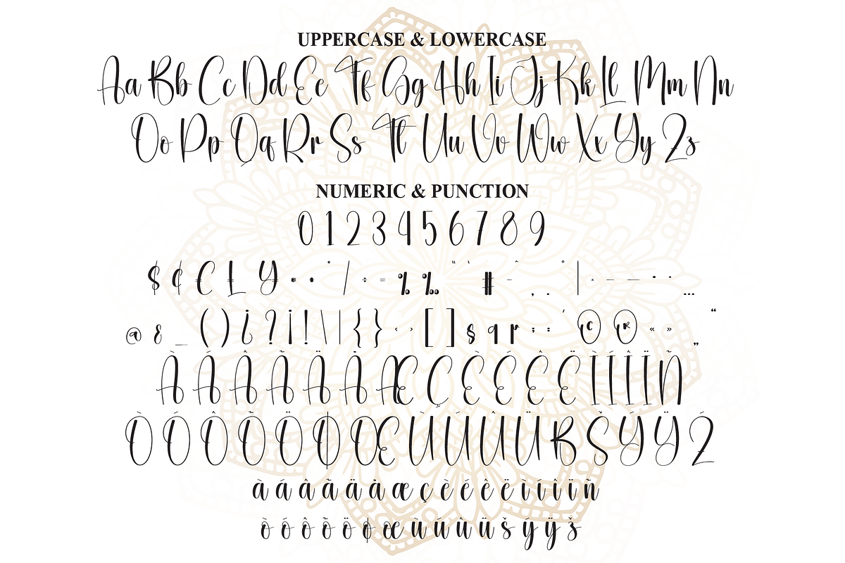 Mandala | Script Font, a Handwritten Font by Scratchones (Photo 7 of 9)