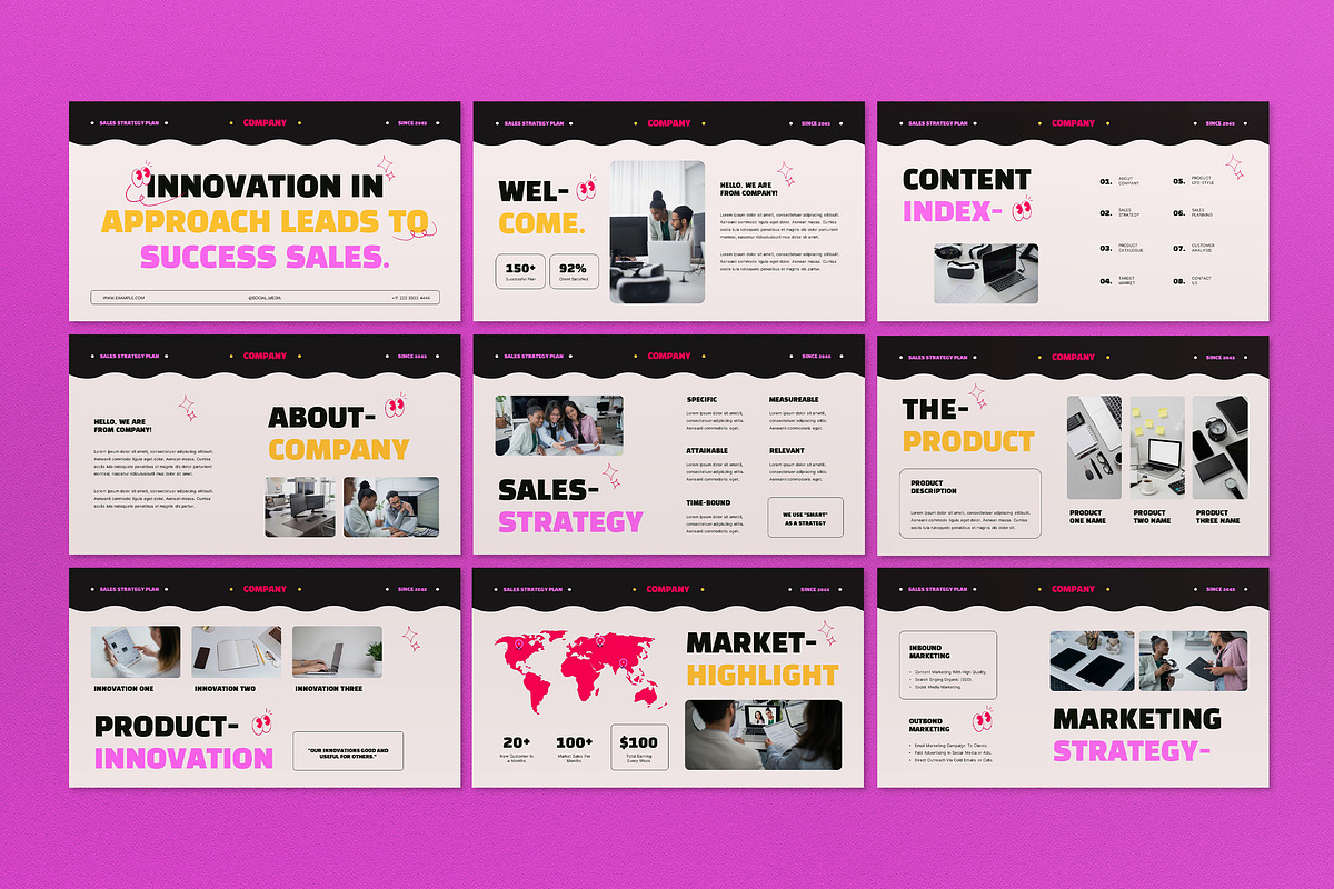 Sales Strategy Plan Google Slide, a Presentation Template by graphicook (Photo 3 of 4)