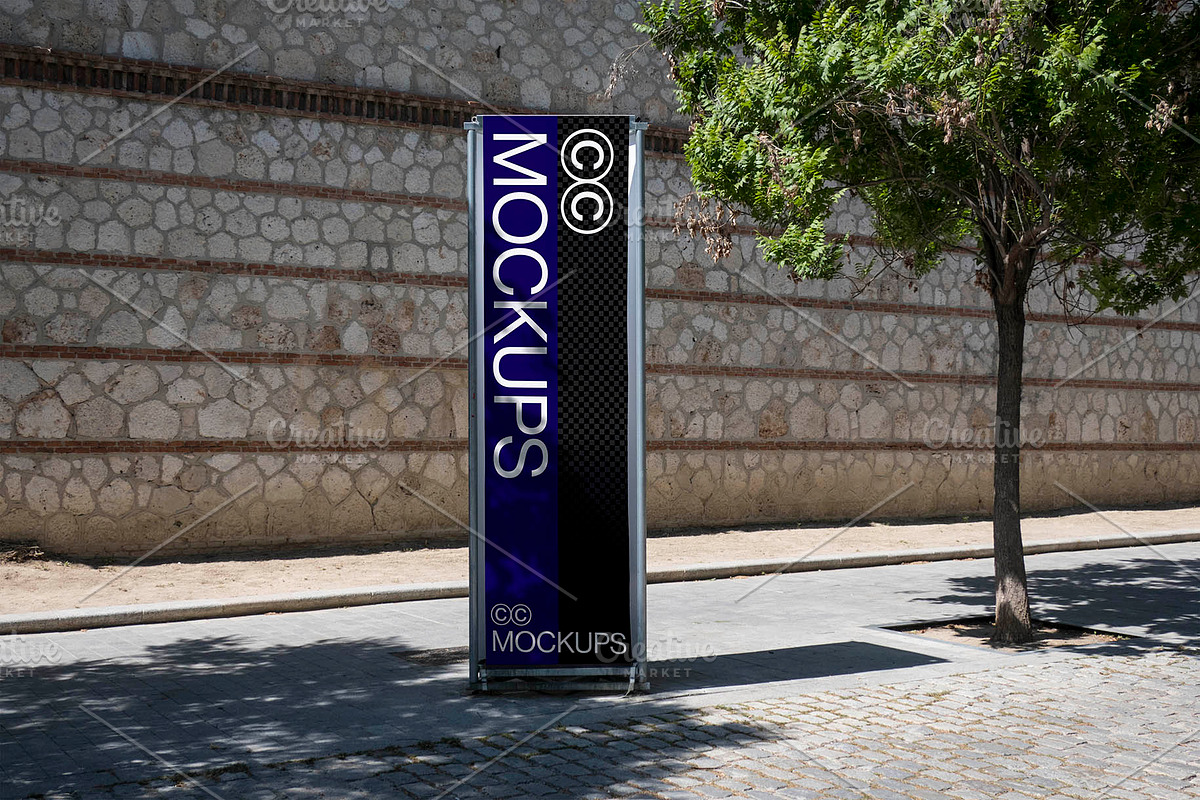 Madrid Banner Sign Mockup B005, an Advertising Mockup by CC Mockups (Photo 2 of 3)