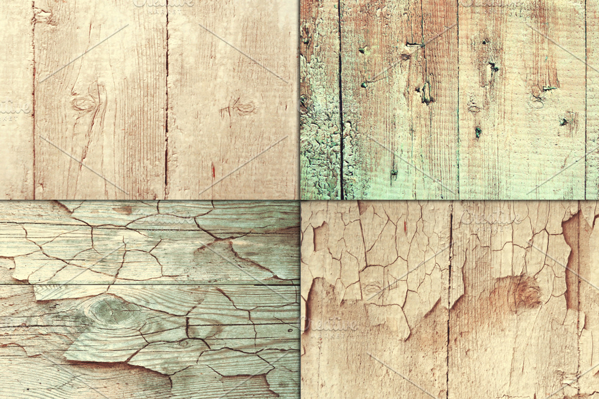 Distressed painted wood texture preview 3