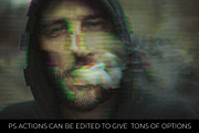 Glitch Effect Photoshop Actions, an Action Add-On by Dene Studios (Thumbnail 2 of 15)