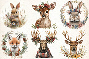 Watercolor Woodland Portraits, an Illustration by DreamCafeArt (Thumbnail 4 of 5)