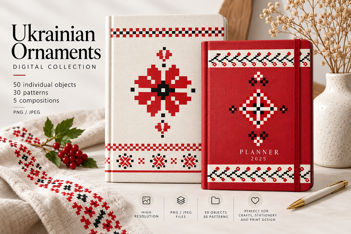 Traditional Ukrainian Ornaments, a Decorative Illustration by Anna Studio (Photo 5 of 10)