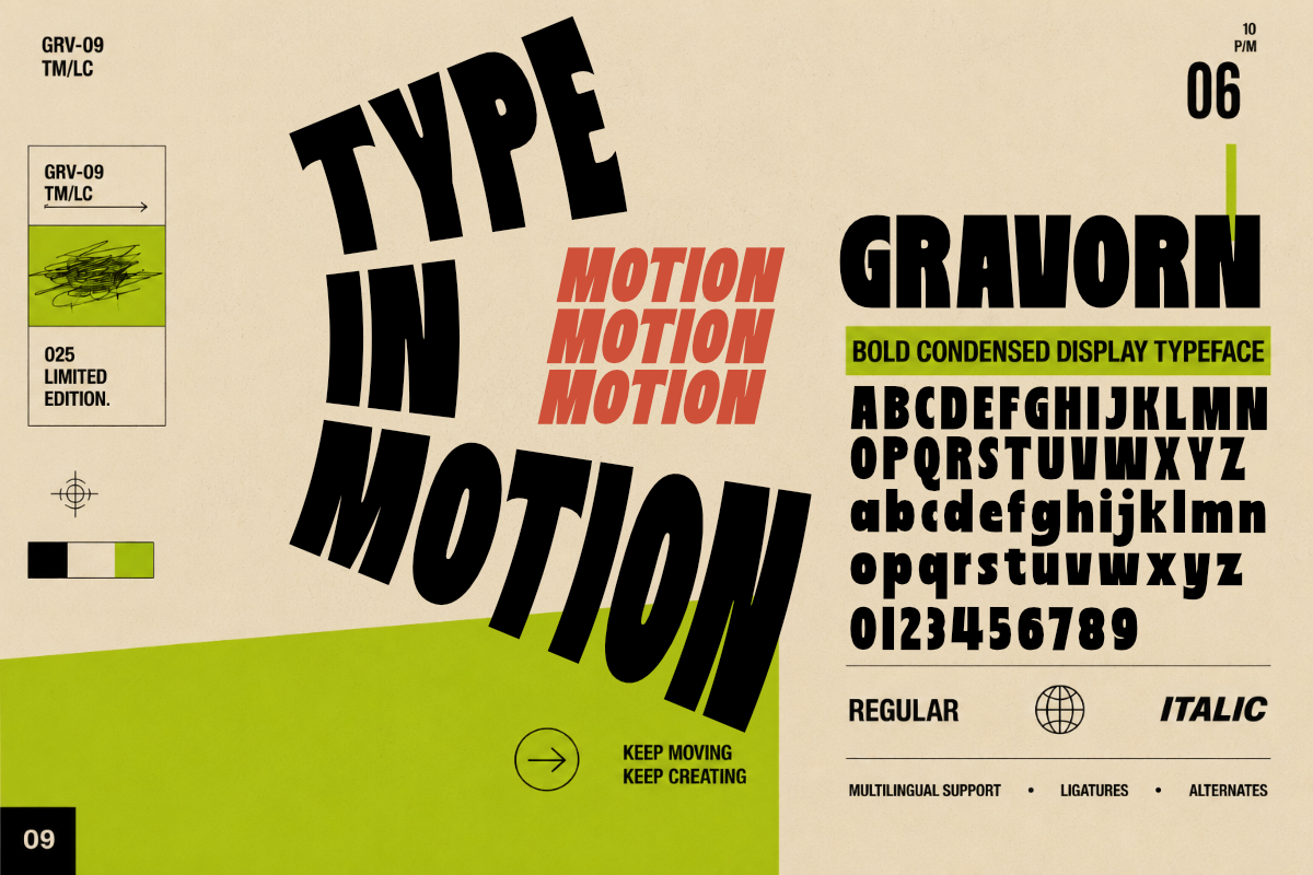 GRAVORN – Bold Display Typeface, a Sans Serif Font by Muksal Creative (Photo 9 of 10)
