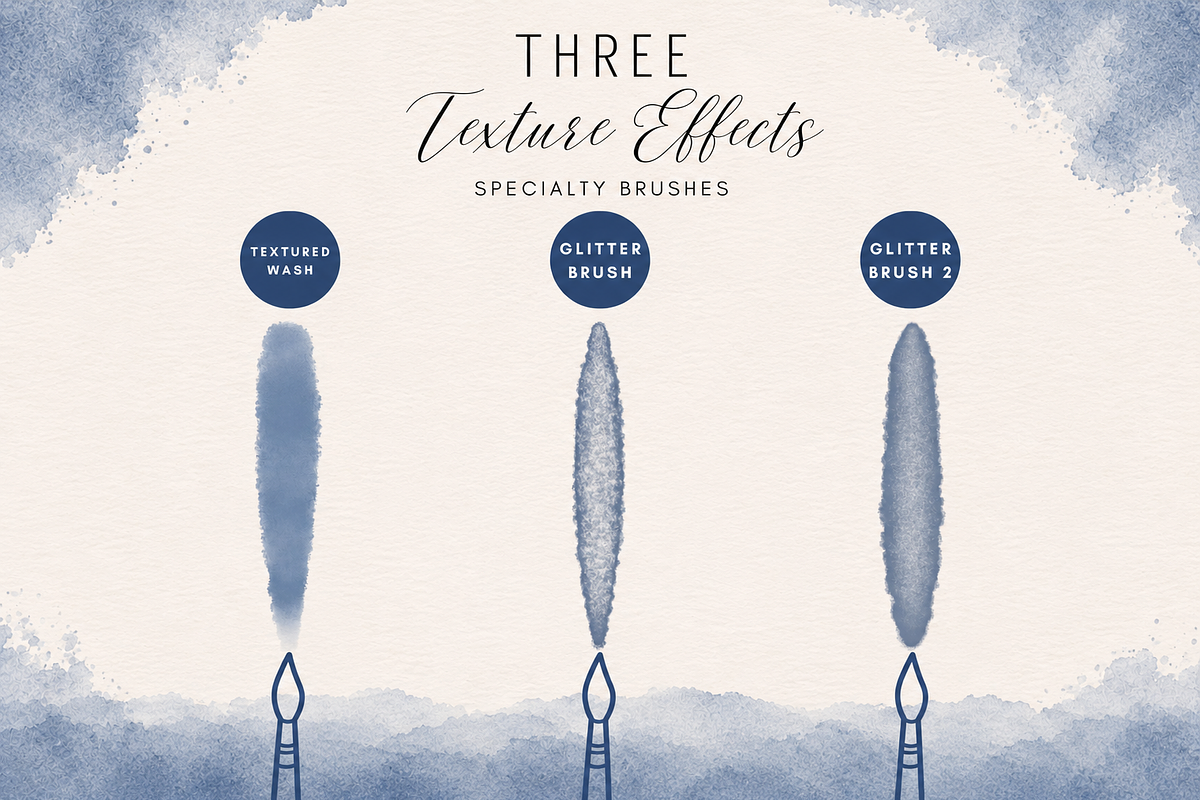 Wet Watercolor Brushes for Procreate, a Brush Add-On by Fins and Fiction (Photo 5 of 8)