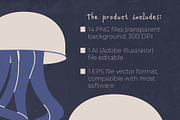 Modern Ocean Vector Clipart Set, an Animal Illustration by Panna Limon Store (Thumbnail 7 of 8)