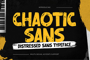 Chaotic Sans – Distressed Display