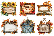 Autumn Wooden Signs Clipart, an Illustration by CreationArt (Thumbnail 3 of 5)