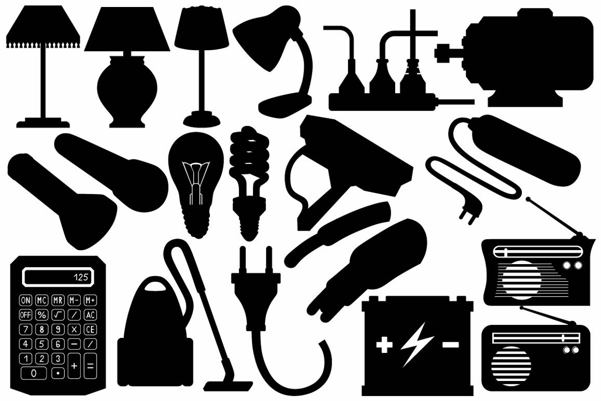 Electronic equipment and appliances, a Decorative Illustration by LineworkStock (Photo 3 of 3)