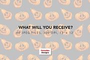 Scary Pumpkins Seamless Patterns, a Pattern Graphic by Serghei Caraulan (Thumbnail 7 of 8)