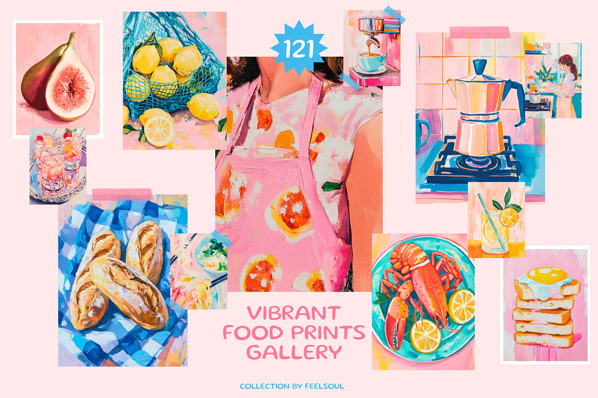 121 Vibrant Food Prints Gallery, a Background Graphic by Feelsoul (Photo 1 of 14)