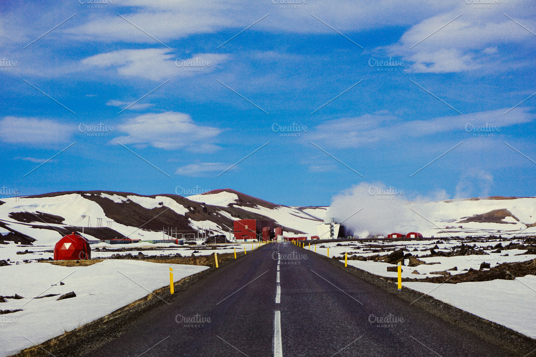 Iceland Power Plant Road, a Transportation Photo by Dan Gold