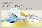 Oil painting golden mountain wallpap, a Decorative Illustration by fei long (Thumbnail 4 of 10)
