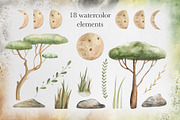 Safari Animals watercolor set, an Animal Illustration by Pattern + watercolor (Thumbnail 3 of 8)