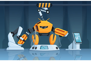 Transforming robot in lab, an Illustration by Valerie Bodnar