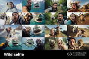 Selfie with wild animals - 63 images, an Animal Photo by Handmadefont (Thumbnail 3 of 11)