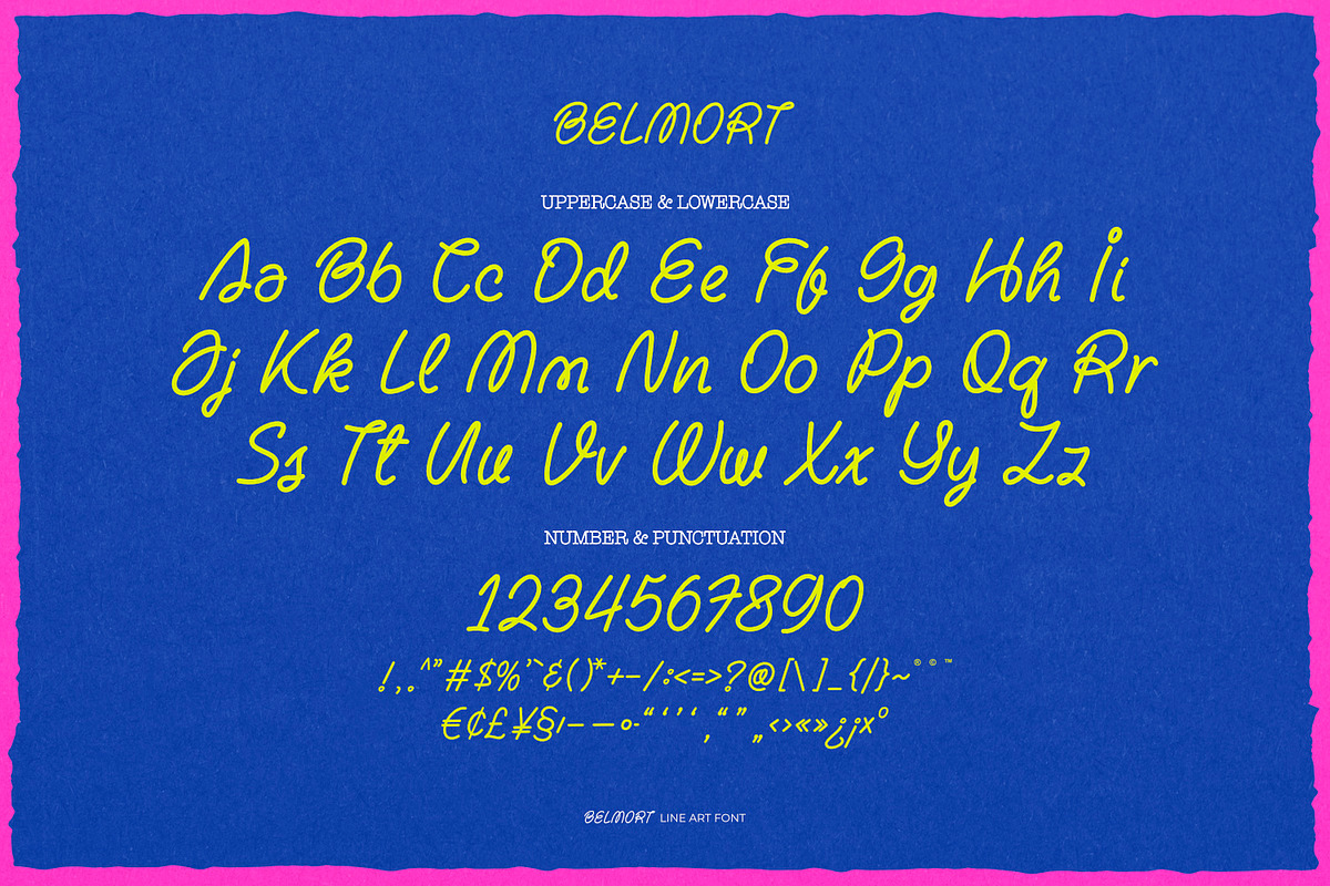 Belmort - Lineart Font, a Symbol Font by ikiiko (Photo 6 of 7)