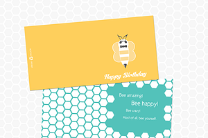 Bee Happy Birthday Card