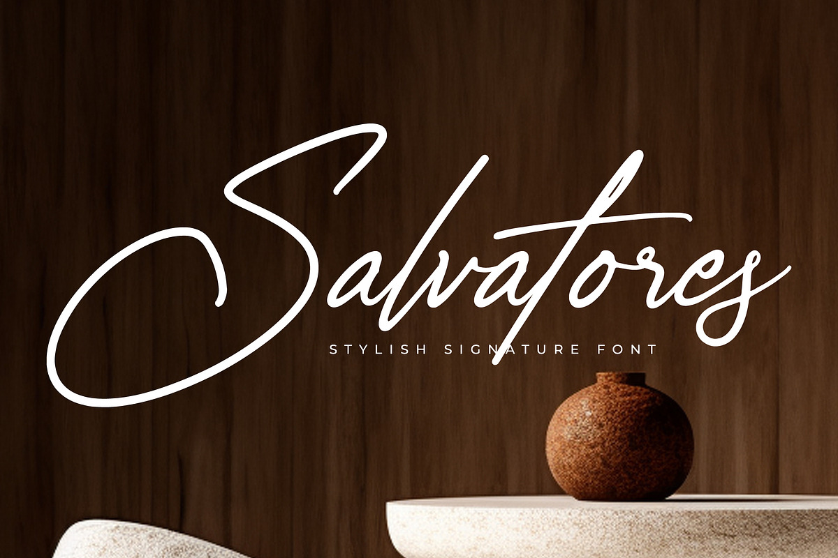 Salvatores, a Script Font by Integritype Studio (Photo 1 of 15)