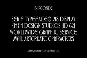 Bargonde Elegant Serif Condensed