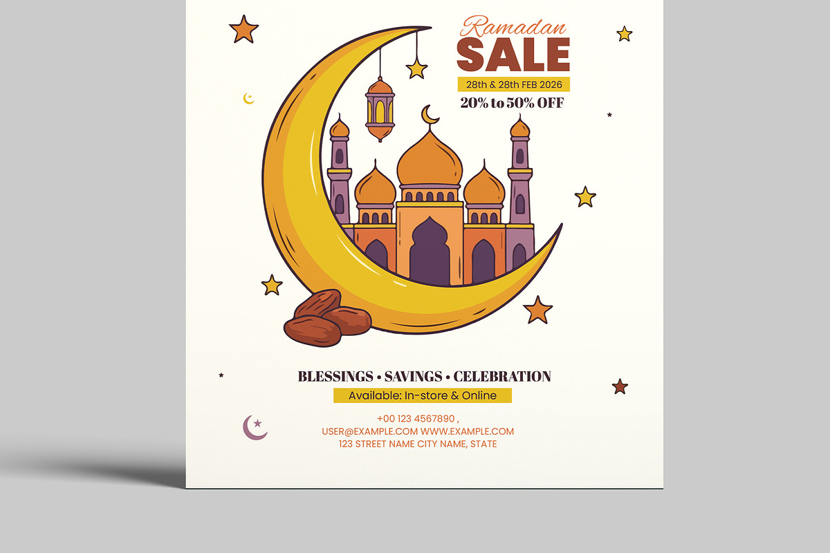 Ramadan Mubarak Marketing Flyer, a Flyer Template by MightyDesign (Photo 5 of 8)