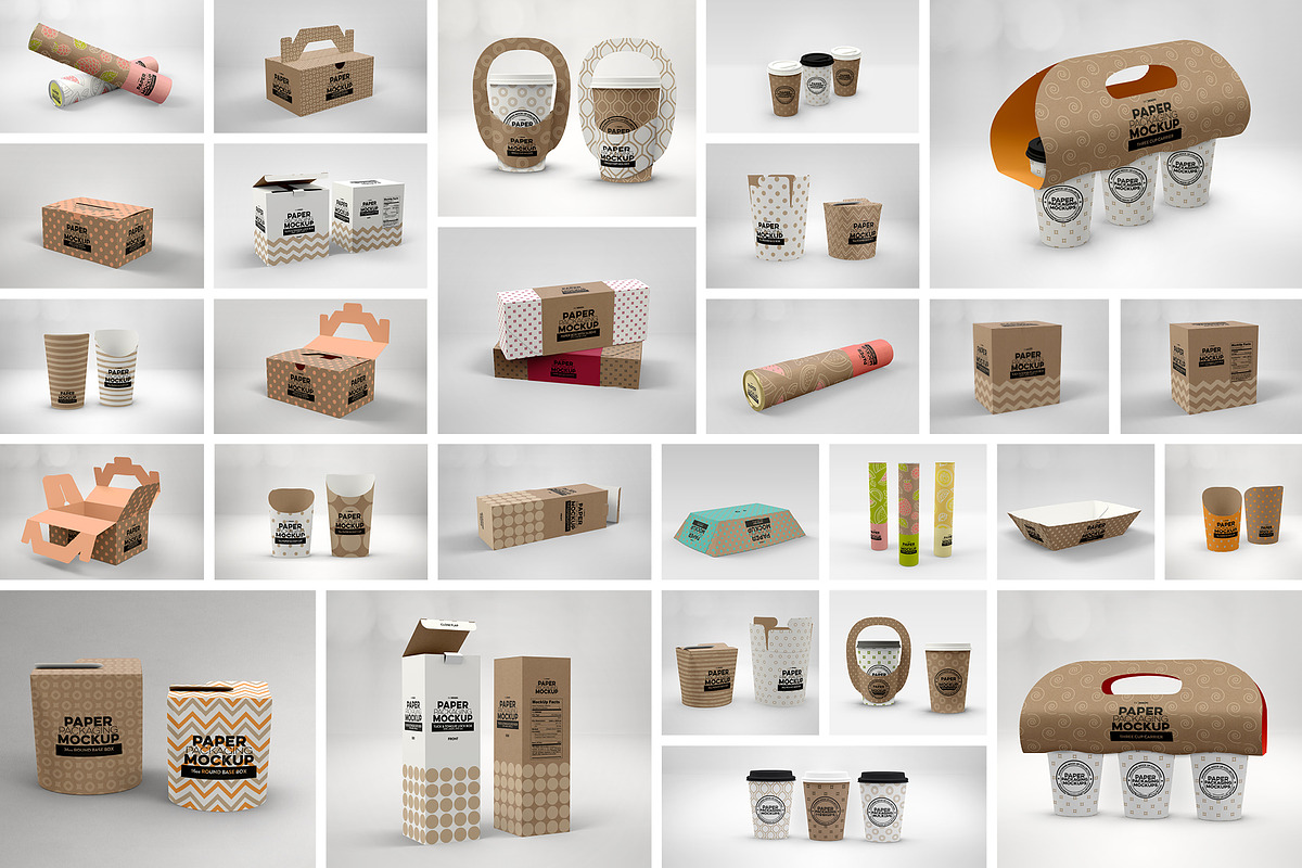 BUNDLE: Paper Packaging Mockup, a Cups & Container Mockup by INCDesign (Photo 11 of 18)