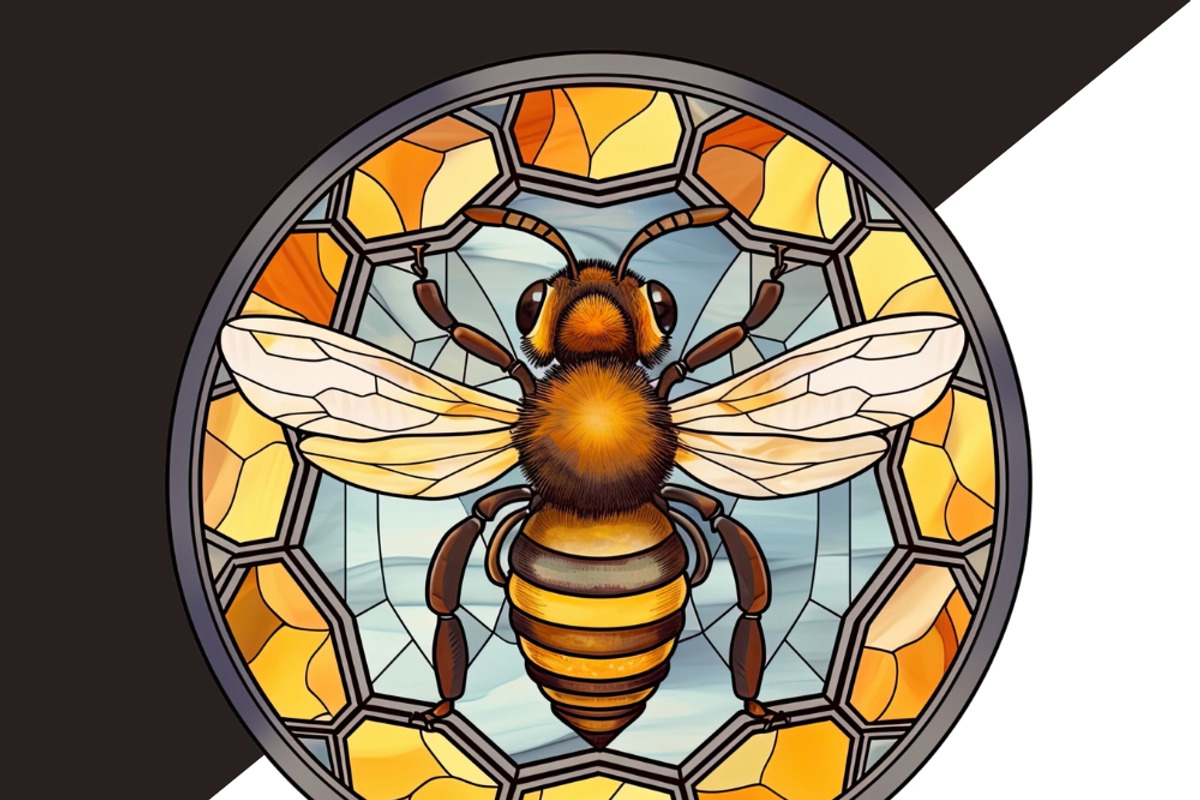 Honey Bees Png Stained Glass Clipart, an Animal Illustration by Tanya Kart (Photo 3 of 7)