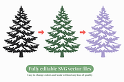 Snowy Pine Tree SVG PNG Bundle, a Seasonal Illustration by Kusumaillustration (Thumbnail 3 of 14)