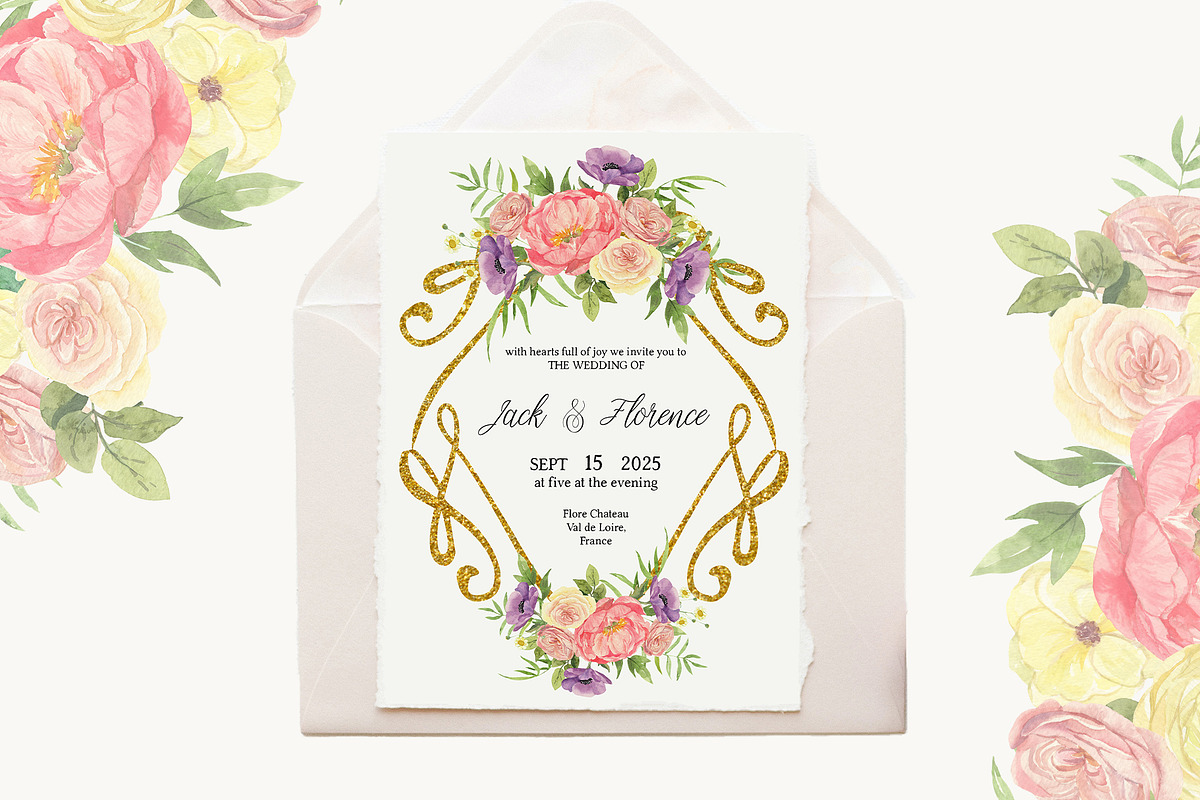 Chateau Ceremony Floral Wedding, a Decorative Illustration by Catch the Dream Art (Photo 9 of 15)