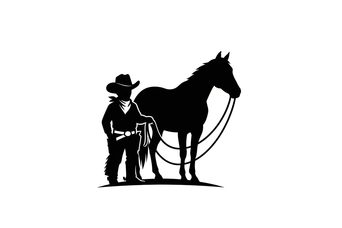 Western Cowboy Horse Silhouette Bund, an Illustration by Designs_River (Photo 48 of 51)