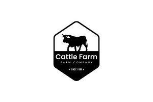 Cattle farm logo illustration, a Branding & Logo Template by Dyn Studio