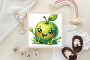 Back to School Funny Apple Clipart, an Illustration by CraftArtStudio (Thumbnail 6 of 6)