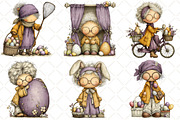 Whimsical Easter Old Lady Clipart, an Illustration by Black Bird Studio (Thumbnail 6 of 6)