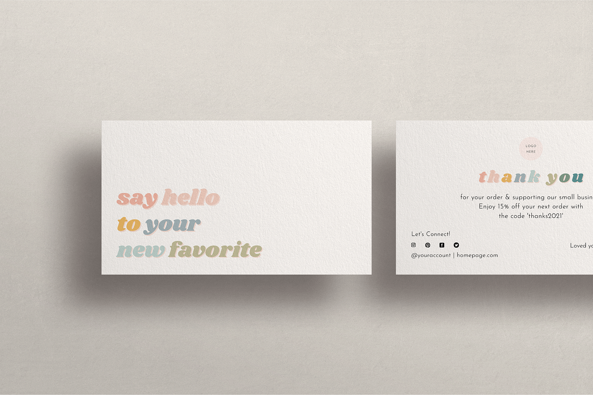Thank you card for Canva template, a Stationery Template by Hellohastore (Photo 2 of 8)