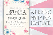Floral Wedding Invitation Template, an Invitation Template by tbarkley (Thumbnail 1 of 2)
