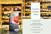 Happy Hour Table Sign Mockups, an Advertising Mockup by The Art of Pics (Thumbnail 2 of 2)