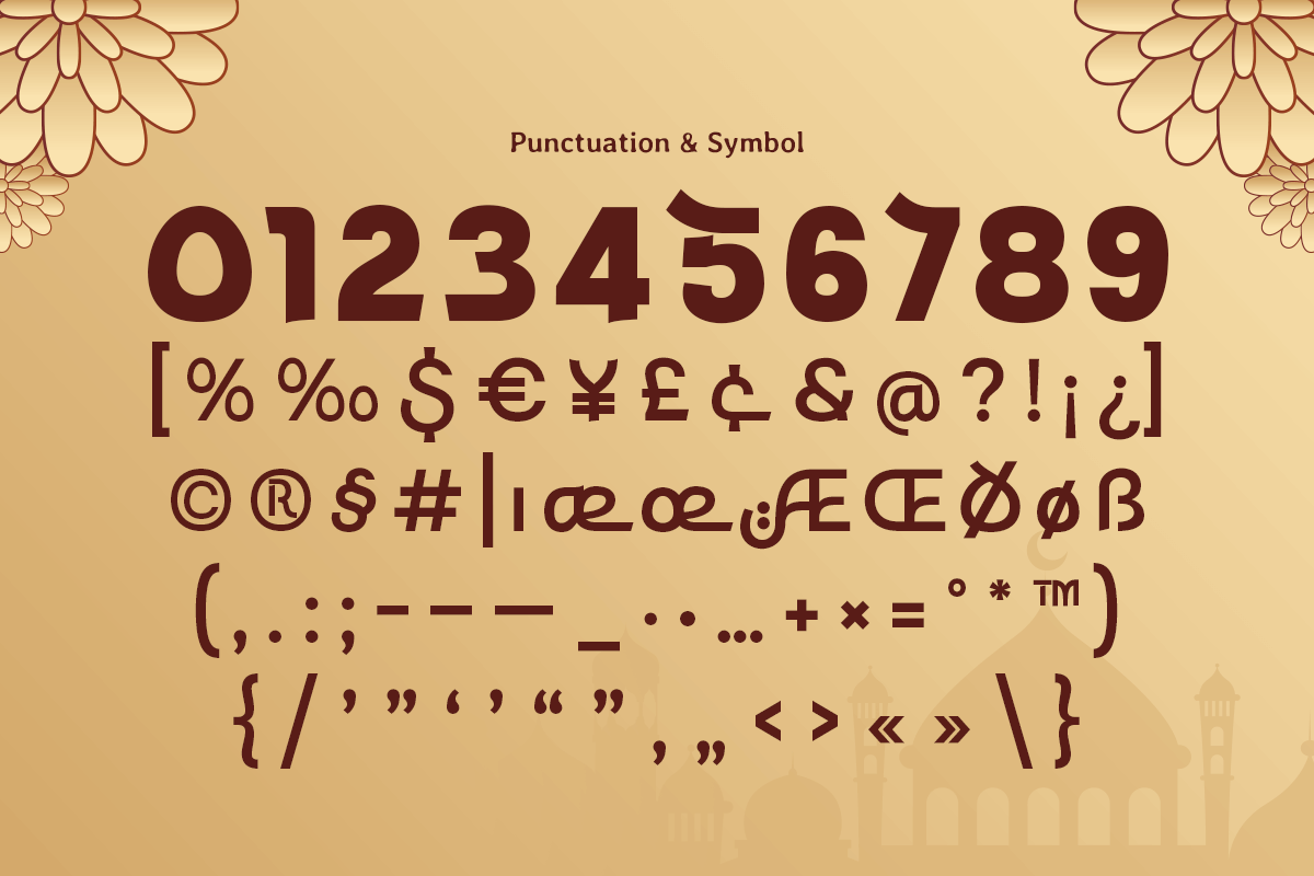 Barakah - Arabic Style Display Font, a Symbol Font by TokoPress (Photo 11 of 15)