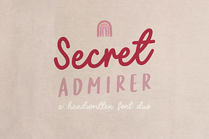 Secret Admirer Handwritten Font Duo