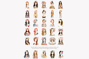 Watercolor boho women clipart set, a Decorative Illustration by Patishop Art (Thumbnail 11 of 11)