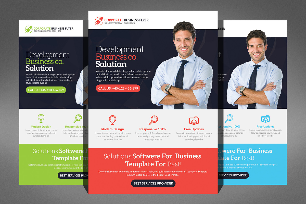 66 Corporates Flyers Bundle, a Flyer Template by Graphic Templates (Photo 21 of 67)