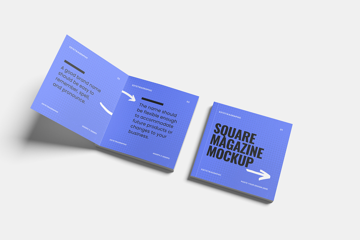 Square Book Mockup, a Books & Magazine Mockup by Afif_studio (Photo 2 of 5)