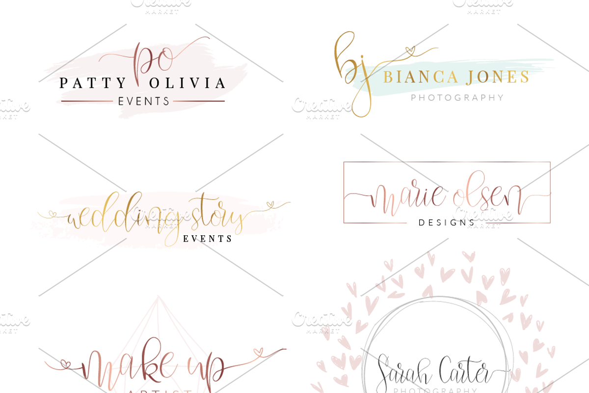 Mondellina Script + 6 logo pack preview 4