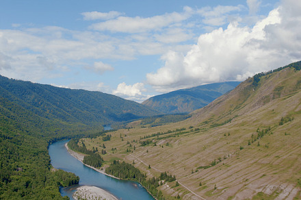 Blue Katun river in Ak-Kem valley, a Nature Photo by TravelFlow