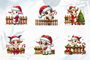Funny Christmas Goat with Fence PNG, an Object Graphic by designcity5 (Thumbnail 2 of 5)