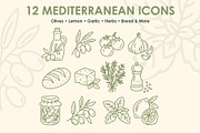 Mediterranean Food Doodle Set, a Food Illustration by OREHOVKA (Thumbnail 2 of 5)
